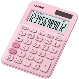 Számológép, asztali, 12 számjegy, CASIO, &quot;MS 20 UC&quot; rózsaszín