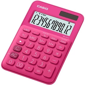 Számológép, asztali, 12 számjegy, CASIO, &quot;MS 20 UC&quot;, magenta