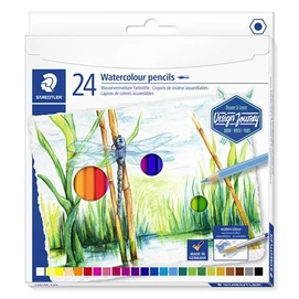 Akvarell ceruza készlet, hatszögletű, STAEDTLER® &quot;146 10C&quot;, 24 különböző szín