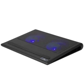 Notebook állvány, hűtőventilátorral, 17,3&quot;, RIVACASE &quot;5557&quot;, fekete