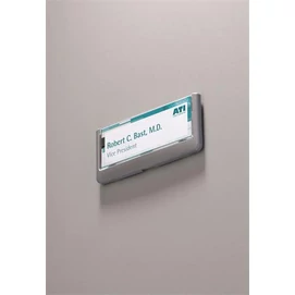 Információs tábla, 149x52,5 mm, DURABLE &quot;CLICK SIGN&quot;, szürke