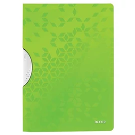 Gyorsfűző, klipes, PP, A4, LEITZ &quot;Wow ColorClip&quot;, zöld