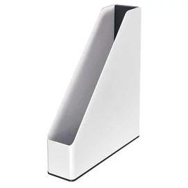 Iratpapucs, műanyag, 73 mm, kettős színhatású, LEITZ &quot;Wow&quot;, fekete