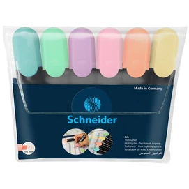 Szövegkiemelő készlet, 1-5 mm, SCHNEIDER &quot;Job Pastel&quot;, 6 különböző pasztell szín