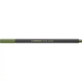 Filctoll, 1,4 mm, STABILO &quot;Pen 68 metallic&quot;, metál világoszöld