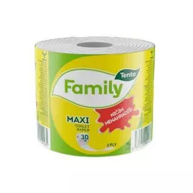 Toalettpapír, 2 rétegű, kistekercses, 64 tekercs, TENTO, "Family Maxi", natúr