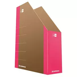 Iratpapucs, karton, 80 mm, DONAU &quot;Life&quot;, neon rózsaszín
