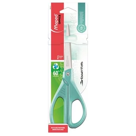 Olló, irodai, 21 cm, MAPED &quot;Essentials Green&quot;, türkizkék