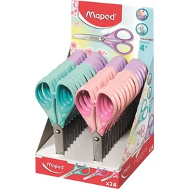 Olló display, iskolai, 13 cm, MAPED &quot;Essentials Soft Pastel&quot;, pasztell színek