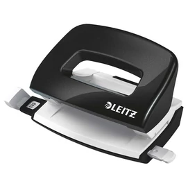 Lyukasztó, kétlyukú, 10 lap, fém, mini, LEITZ &quot;Nexxt Wow&quot;, fekete