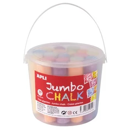 Aszfaltkréta, kerek, jumbo, 20 darabos, APLI, vegyes színek