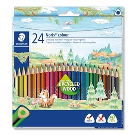Színes ceruza készlet, háromszögletű, STAEDTLER &quot;Noris Colour 187&quot;, 24 különböző szín