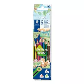 Színes ceruza készlet, háromszögletű, STAEDTLER "Noris Colour 187", 6 különböző szín