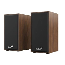 Hangszóró, 2.0, 6W, USB táp, fa burkolat, GENIUS &quot;SP-HF180&quot;, barna