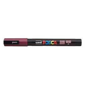 Dekormarker, 0,9-1,3 mm, UNI &quot;Posca PC-3M&quot;, vörösbor
