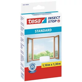 Szúnyogháló, ablakra, tépőzáras, 1,1 x 1,3 m, TESA &quot;Standard&quot;, fehér