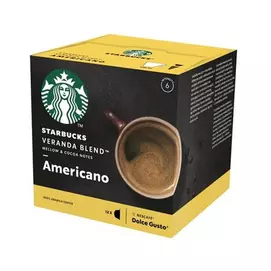 Kávékapszula, 12 db, STARBUCKS by Dolce Gusto®, "Veranda Blend Americano"
