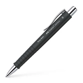 Golyóstoll, 0,7 mm, nyomógombos, feketek tolltest, FABER-CASTELL &quot;Poly Ball&quot;, kék