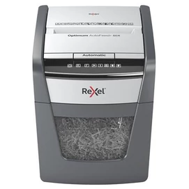 Iratmegsemmisítő, konfetti, 50 lap, REXEL, &quot;Optimum AutoFeed+ 50X&quot;
