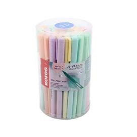 Golyóstoll, 1,0 mm, kupakos, háromszögletű, KORES &quot;KOR-M Pastel&quot;, kék