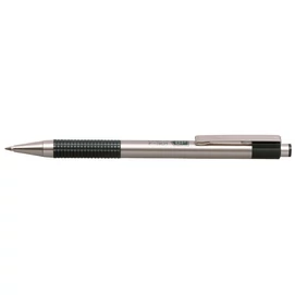Golyóstoll, 0,24 mm, nyomógombos, rozsdamentes acél, zöld tolltest, ZEBRA &quot;F-301&quot;, kék