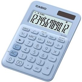 Számológép, asztali, 12 számjegy, CASIO &quot;MS 20UC&quot;, világoskék