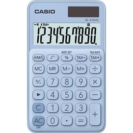 Zsebszámológép, 10 számjegy, CASIO &quot;SL 310&quot;, világoskék