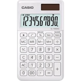Zsebszámológép, 10 számjegy, CASIO &quot;SL 1000&quot;, fehér
