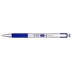 Zseléstoll, 0,38 mm, nyomógombos, ZEBRA &quot;G-301&quot;, kék
