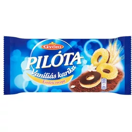 Vaníliás karika, 300 g, GYŐRI &quot; Pilóta&quot;, étcsokoládés