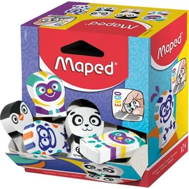 Radír display, vegyes minták, MAPED &quot;Ergo Fun Multicolor&quot;