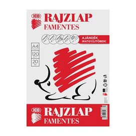 Rajzlap, famentes, A4, 120 g/m2, ICO &quot;Süni&quot;