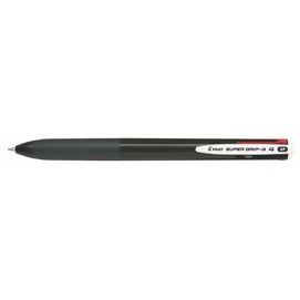 Golyóstoll, 0,27 mm, nyomógombos, fekete, PILOT &quot;Super Grip G&quot;, négyszínű