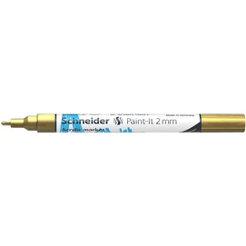 Dekormarker, akril, 2 mm, SCHNEIDER &quot;Paint-It 310&quot;, arany