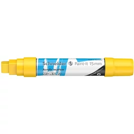 Dekormarker, akril, 15 mm, SCHNEIDER &quot;Paint-It 330&quot;, sárga