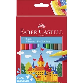 Filctoll készlet, FABER-CASTELL, 12 különböző szín&quot;Castle&quot;