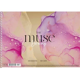 Vázlatfüzet, spirál, A4, 150 g, 30 lap, SHKOLYARYK &quot;Drawing Muse&quot;