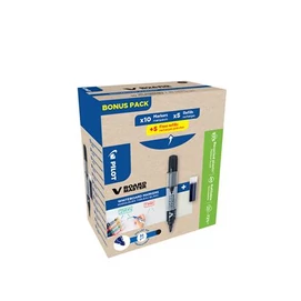 Táblamarker, 2,3 mm, kúpos, PILOT &quot;V-Board Master, Bonus Pack&quot;, fekete + betét