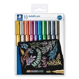Dekormarker készlet, 1-2 mm, kúpos, STAEDTLER &quot;8323&quot;, 10 különböző szín