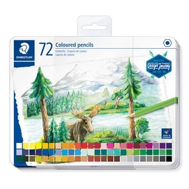 Színes ceruza készlet, hatszögletű, fémdobozos, STAEDTLER &quot;146 C&quot;, 72 különböző szín