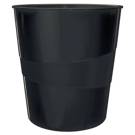 Papírkosár, 15 liter, LEITZ &quot;Wow&quot;, fekete