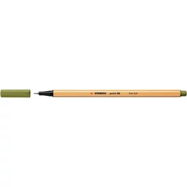 Tűfilc, 0,4 mm, STABILO &quot;Point 88&quot;, sárzöld