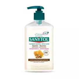 Antibakteriális folyékony szappan, 250 ml, SANYTOL &quot;Tápláló&quot;, mandulatej
