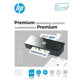 Meleglamináló fólia, 125 mikron, A4, fényes, 25 db, HP &quot;Premium&quot;