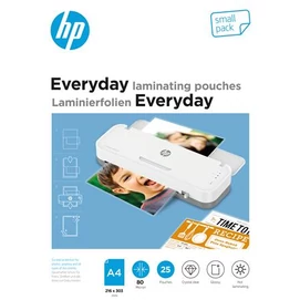 Meleglamináló fólia, 80 mikron, A4, fényes, 25 db, HP &quot;Everyday&quot;