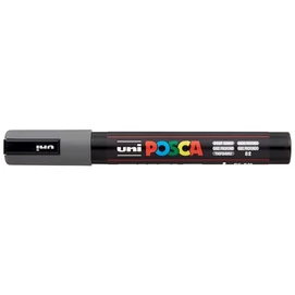 Dekormarker, 1,8-2,5 mm, UNI &quot;Posca PC-5M&quot;, mély szürke