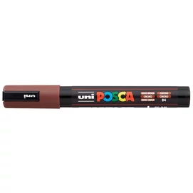 Dekormarker, 1,8-2,5 mm, UNI &quot;Posca PC-5M&quot;, kakaó barna