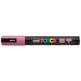Dekormarker, 1,8-2,5 mm, UNI &quot;Posca PC-5M&quot;, málna