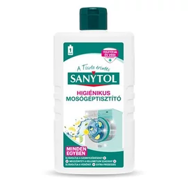 Fertőtlenítő mosógép tisztítószer, 250 ml, SANYTOL &quot;Minden egyben&quot;