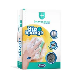 Mosogatószivacs, 2 db, BONUS &quot;Bioactive Sponge Immunetec&quot;